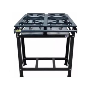 Fogão Industrial 4 Bocas Standard Alta Pressão Grelhas Aço 30x30 P5 MR Fogões