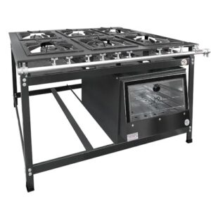 Fogão Industrial 6 Bocas 3 Duplas Baixa Pressão MR Fogões com Forno P8 Luxo