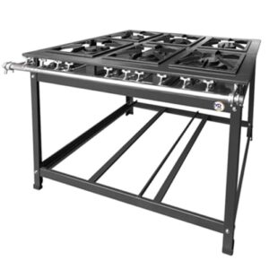 Fogão Industrial 6 Bocas 3 Duplas Tradicional Baixa Pressão MR Fogões 30x30 P7