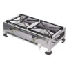 Fogão Industrial Duas Bocas Inox Alta Pressão Camping Potente incluso Mangue Brinde 100% Inox