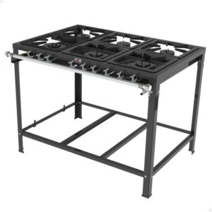 Fogão Industrial Progás 6 Bocas A Gás PMSD-63 G2 3 Bocas Simples e 3 Bocas Duplas Sem Forno P42662