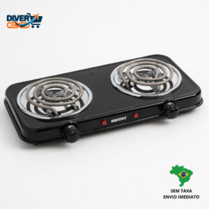 Fogão Portátil Fogareiro Indução Camping Viagem 2 bocas fogão 110V / 220V