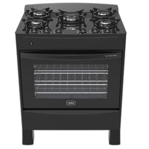 Fogão Íris Timer Glass 5 bocas Preto