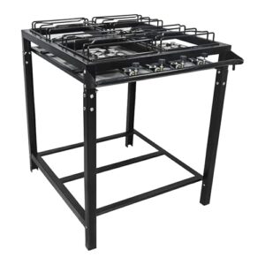 Fogão Semi Industrial 4 Bocas Grande Alta Pressão Preto Roa