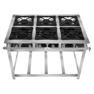 Fogão Super 40 Kenok 6 Bocas 3 Duplas Baixa Pressão FBSU6B.774