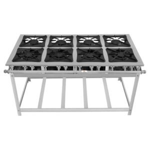 Fogão Super 40 Kenok 8 Bocas 4 Duplas Baixa Pressão FBSU8B.776