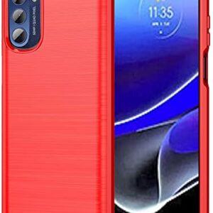 Folmeikat Capa para Moto G Stylus 5G 2022 Capa protetora de borracha TPU flexível com absorção de choque para Motorola Moto G Stylus 5G 2022 vermelha