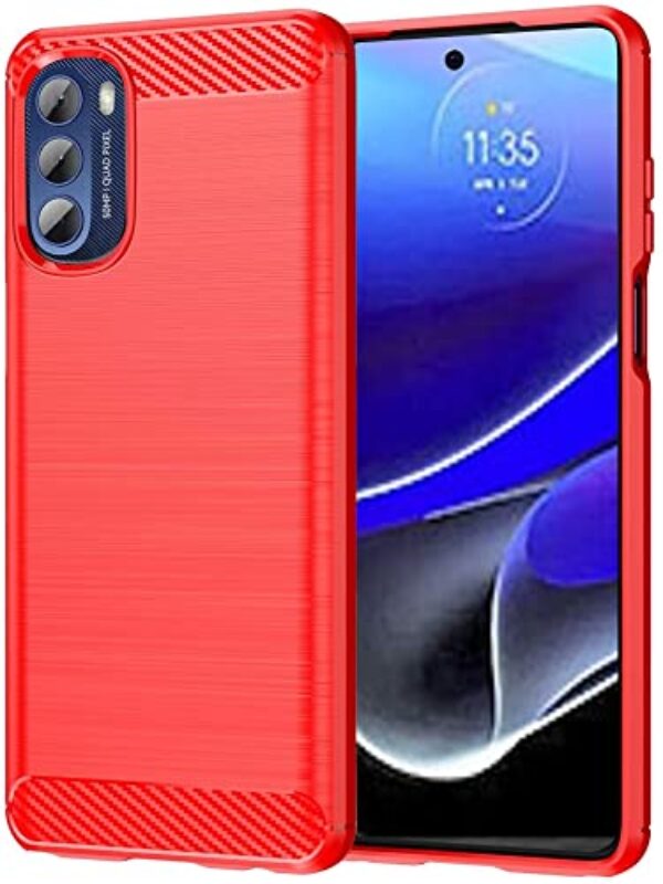Folmeikat Capa para Moto G Stylus 5G 2022 Capa protetora de borracha TPU flexível com absorção de choque para Motorola Moto G Stylus 5G 2022 vermelha