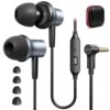 Fones de ouvido com fio para laptops Chromebook HP, fones de ouvido com cancelamento de ruído auricular de 3,5 mm com microfone, fones de ouvido de computador HiFi estéreo de 1,8 m para iPhone, iPod