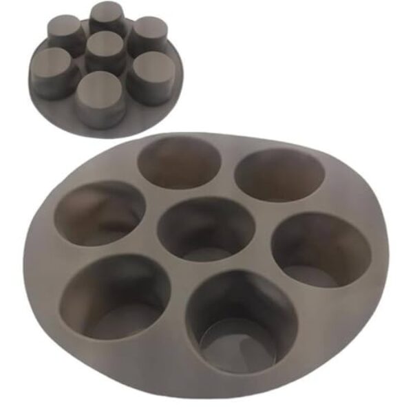 Forma Assadeira em Silicone Antiaderente para Air Fryer, 7 Cavidades, bolinhos, cupcakes, pães de queijo, mini pudins, sobremesas Acessório para Fritadeira Elétrica