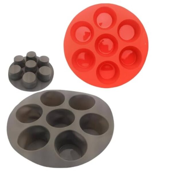 Forma de Cupcake Silicone para Air Fryer – Kit com 2 Unidades Sortidas, Antiaderente, Flexível e Resistente a Altas Temperaturas, Ideal para Bolinhos e Sobremesas