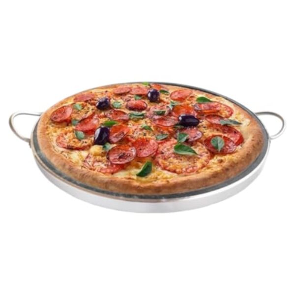 Forma de Pizza Pedra Sabão Gigante 42 cm INOX