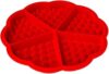 Forma de Silicone para Waffles e Bolo – Antiaderente, Reutilizável e Flexível – Assadeira Air Fryer, Forno e Micro-ondas – Resistente ao Calor (VERMELHA)