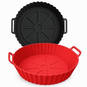 Forma Para Air Fryer De Silicone Antiaderente (Vermelho)