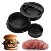 Forma para Hambúrguer 3 em 1, Molde para Hambúrguer Recheado e Simples, Gourmet