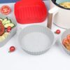 Forros de silicone para fritadeira a ar, forro de panela redondo reutilizável de 20 cm, antiaderente, resistente ao calor, para cesta de fritadeira a ar de 3 litros - 5 QT, acessórios para forno