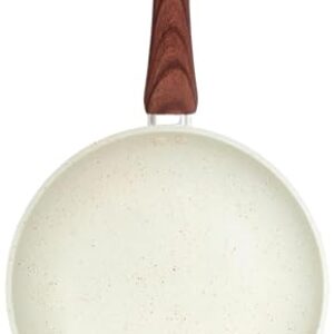 Frigideira Antiaderente de Cerâmica 24cm – Cozinhe com Saúde e Praticidade – Bege