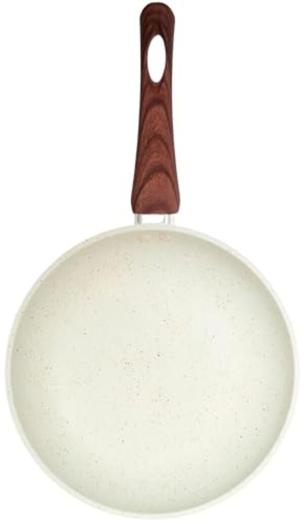 Frigideira Antiaderente de Cerâmica 24cm – Cozinhe com Saúde e Praticidade – Bege