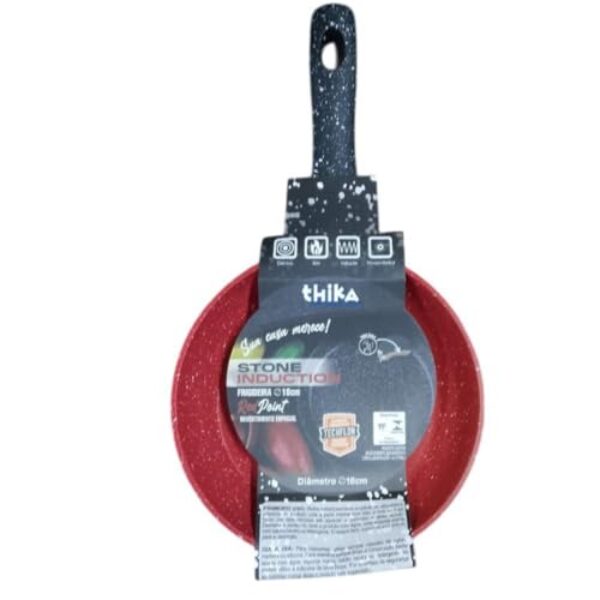 Frigideira em Alumínio Antiaderente Multifuncional 26cm - Vermelha