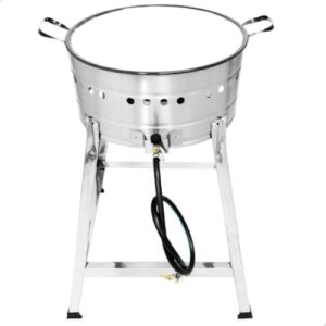 Fritadeira A Gás 7 Litros Inox Fritador Pasteleiro Tacho Nº16 Pastel Batata Salgado Fritura em Geral