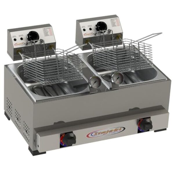 Fritadeira a Gás e Elétrica Itajobi Conjugado 2 Cubas 5 Litros Cada