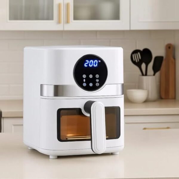 Fritadeira Air Fryer Extream 4,3L 220V Sem Óleo Premium (Branco e Prata)