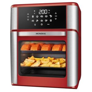 Fritadeira Air Fryer Forno Oven 12L, Mondial, Vermelho/Inox, 2200W, 220V - AFON-12L-RI