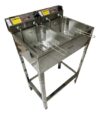 Fritadeira Elétrica Profissional, 10 Litros, Inox, com Suporte 220V