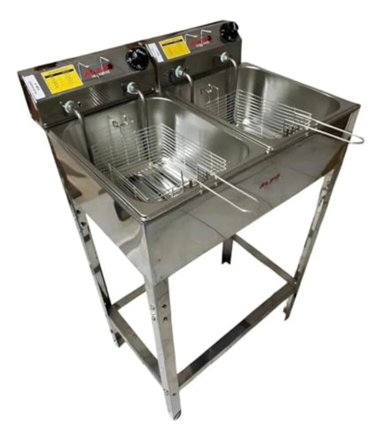 Fritadeira Elétrica Profissional, 10 Litros, Inox, com Suporte 220V