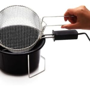 Fritadeira Elétrica Redonda 1,5 L Tacho Esmaltado 1200w 110v