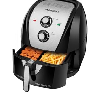 Fritadeira Sem Óleo Air Fryer 8L, Mondial, Preto/Inox, 1900W, 220V - AFD-80-BI