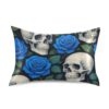 Fronhas para cabelo, caveiras, brancas, rosas, azuis, cetim, padrão, King Queen, almofadas, refrigerantes, confortáveis, fronhas Queen Size 76,2 cm x 50,8 cm