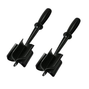 FUPUAII Cortador de carne para carne moída, espremedor de carne resistente ao calor para hambúrguer, espremedor de carne, cortador de carne moída, ferramentas de cozinha e gadgets 2 peças (preto