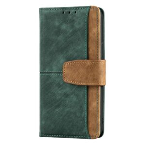 FWYANZH Capa carteira para iPhone 17 Pro Max/17 Pro/Air/17, capa de couro fosco flip com função de suporte fecho magnético completo à prova de choque, verde, 17 Pro