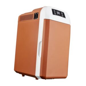 FytStycale 8L Mini geladeira portátil geladeira compacta geladeira geladeira para caminhão, Marrom