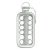 Garrafa de Gelo Portátil Squeeze, Forma de Gelo para Fazer Cubos de Gelo e Usar como Squeeze, Ideal para Academia, Caminhada e Piquenique(Cinza)