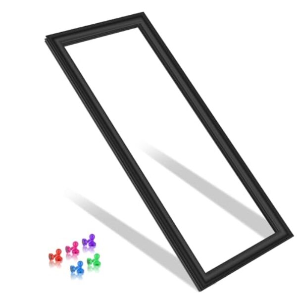 Gaxeta de porta de geladeira W10830047 atualizada compatível com junta de porta de geladeira Whirlpool W10435971 W10163998 KitchenAid Jenn Air Fridge French Door Seal Gasket Replacement 109.2 cm x