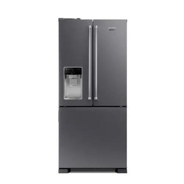 Geladeira Brastemp Gourmand Frost Free Side Inverse 3 Portas Água e Gelo na Porta 515 litros Inox - BRH86AR 110V