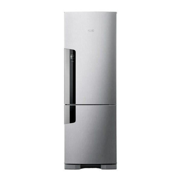 Geladeira Consul Frost Free Duplex 397 litros Evox com freezer embaixo - CRE44BK