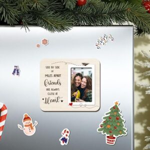 GIFTELIX Molduras magnéticas – presente de Natal – sempre perto do coração – presente de aniversário para amigos, melhores amigas – Moldura magnética exclusiva para mulheres – Molduras magnéticas para