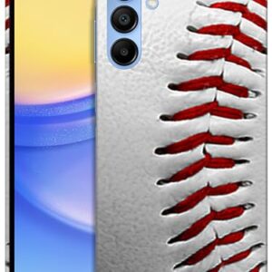 GlamCase Capa para Samsung Galaxy A15 5G, capa para Samsung A15 - design de beisebol impresso bonito fino e elegante plástico rígido designer capa traseira para celular Samsung A15 5G e 4G branca