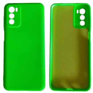 [GL CASES] Capa Moto G42 Capinha Moto G42 Case Aveludada Anti Impacto Reforçada Silicone Emborrachado Com Proteção De Câmera (Verde Limão)