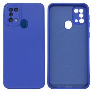 [GL CASES] Capa Samsung Galaxy M31 Capinha Samsung M31 Case Aveludada Anti Impacto Reforçada Silicone Emborrachado Com Proteção De Câmera (Azul)