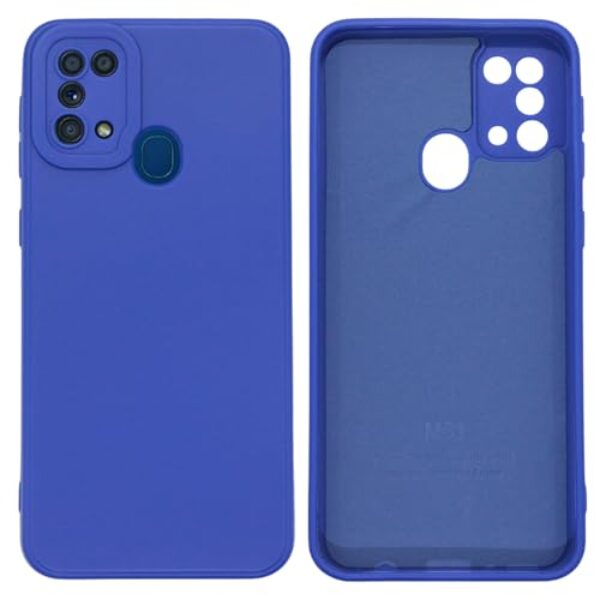 [GL CASES] Capa Samsung Galaxy M31 Capinha Samsung M31 Case Aveludada Anti Impacto Reforçada Silicone Emborrachado Com Proteção De Câmera (Azul)