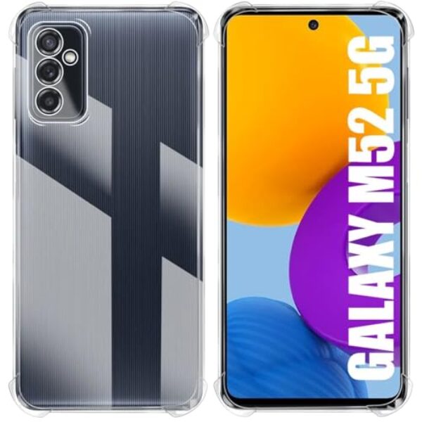[GL CASES] Capa Samsung Galaxy M52 Slim Clear Anti Impacto Reforçada Silicone Transparente Case Flexível Capinha Samsung Galaxy M52 Anti Choque Encaixe Preciso Com Proteção Para Câmera e Tela