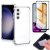 [GL CASES] KIT Capa Capinha Case Samsung Galaxy M15 Slim Clear Anti Impacto Reforçada Silicone Transparente Flexível Anti Choque + Pelicula Samsung Galaxy M15 De Vidro 3D Cobertura Total