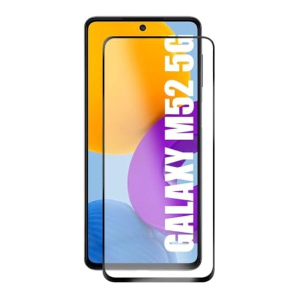 [GL CASES] Película Samsung Galaxy M52 Vidro Temperado Anti Risco 3D 9H Proteção Pelicula Samsung Galaxy M52 Com Cobertura Total Da Tela + Kit Limpeza Para Aplicação Livre De Bolhas