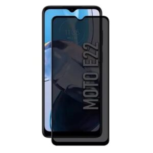 [GL CASES] Pelicula Moto E22 Pelicula Privacidade Motorola Moto E22 Anti Risco Película Privativa De Vidro Temperado 3D Proteção 9H Anti Espião Cobertura Total Da Tela + Kit Limpeza Para Aplicação