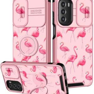 Goocrux (2 em 1 para Moto G Stylus 5G 2022 capa de telefone para mulheres fofas meninas capa de telefone feminina pássaros bonitos design exclusivo com capa de câmera deslizante + suporte de anel moda adolescentes capas para Moto G Stylus 5G 6,8 polegadas