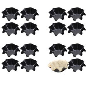 GOVNPJ Máquina de salada de taco, conjunto de 16 peças para tortilla, tigelas antiaderentes de aço carbono de 10 cm, seguras para forno e lava-louças para refeições saudáveis com baixo teor de gordura